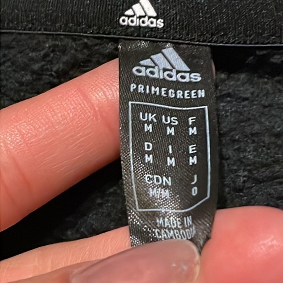 ADIDAS Black Long Sleeve Crewneck Size Medium - Picture 3 of 5